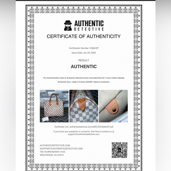 Louis Vuitton Speedy 30 Damier Azur Canvas Leather - Picture 16 of 16